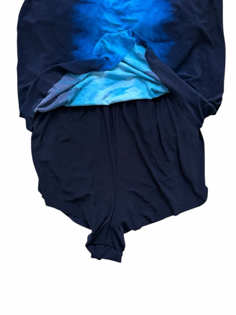 AQUA GREEN FLOWY Tankini One Piece Full Coverage Black and Blue Size XL - Picture 4 of 5